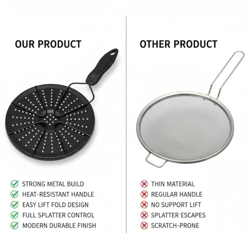 Image of Alark Stainless Steel Heat Diffuser Plate For Gas Stove Induction & Electric Cooktop Flame Reducer Simmer Ring For Even Heating Cookware Heat Diffuser Adapter Handle Adapter Plate Coffee Milk Black