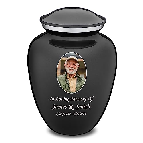 Image of Geturns Embrace Adult Personalized Picture Cremation Urns for Human Ashes I Large Photo Charcoal Funeral Urn for Men and Women I 200 lbs