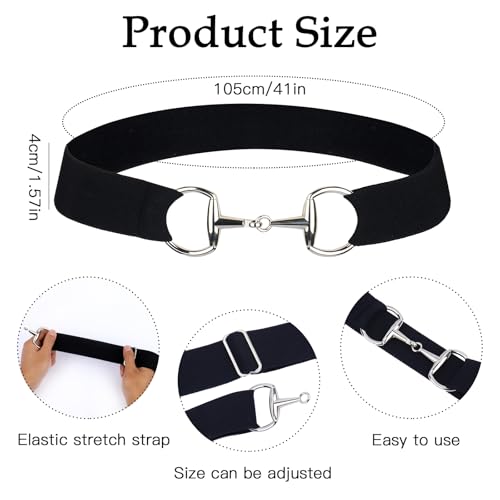 Personalized Custom Name Equestrian Elastic Belt, Stretchable Waist Belt for Women2