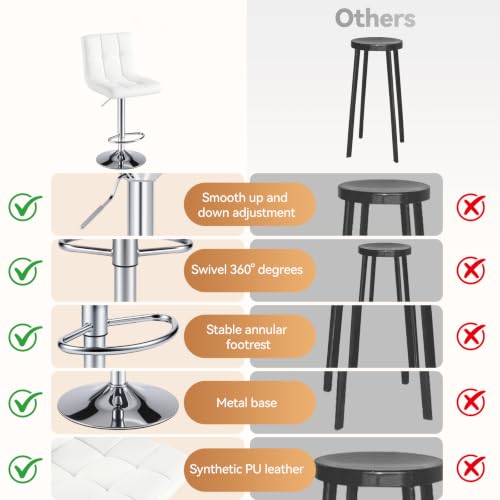 Image of OLIXIS Bar Stools Set of 2, 24 inch Counter Height Bar Chairs for Kitchen