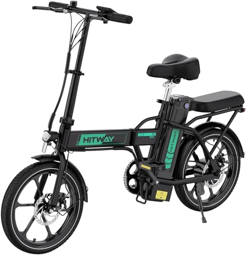 HITWAY Electric Bike E-Bike 10.4Ah 36V Removable Battery Foldable City Bikes, Range 35-90KM, 250W City bike Commuter Electric bicycles BK5S