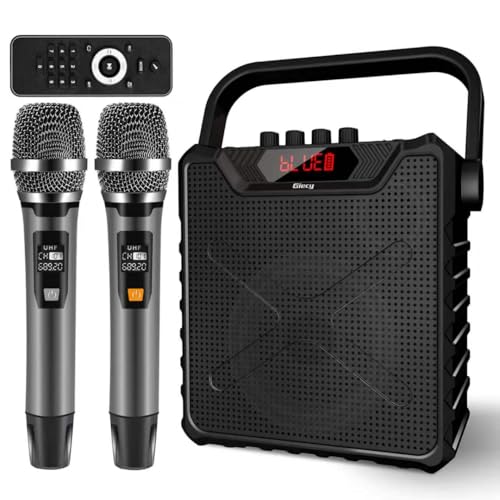 Amazon | Giecy スピーカーセット 拡声器 ワイヤレスマイク2本
