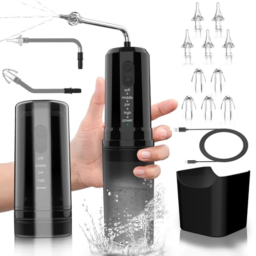 Ear Wax Removal, Multi-Functional Electric Ear Cleaner with 4 Adjustble Modes, 6 Reusable Nasal Tips, Safe Ear Irrigation Flushing System, IPX7 Waterproof Rechargeable Water Powered Ear Cleaning Kit