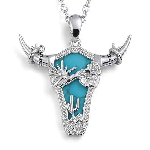 POTOPYY �E�G�X�^���l�b�N���X 925�X�^�[�����O�V���o�[ �E�F�X�^���J�E�{�[�C�l�b�N���X �^�[�R�C�Y�y���_���g ���̓��W��/���S/�X�q �u�[�c �J�E�K�[�� �J���g���[�W���G���[ ���f�B�[�X �����Y �K�[���t�����h �J�E�{�[�C �J�E�K�[��, Medi