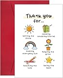 ONECHI Cute Teacher Appreciation Gifts for Women Men, Funny Thank You Card Gift for Teacher, End of Term Card Gift, End of Year Thank You Card Gift from Student