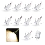 kpslucerna 9pcs 12V 1W Mini LED Downlight, IP65 Water Resistant Small Recessed Spotlight, 15mm Round Plinth Spot Light Cabinet Showcases Displays Wall Kitchen Staircase Bathroom(White Warm 120°)