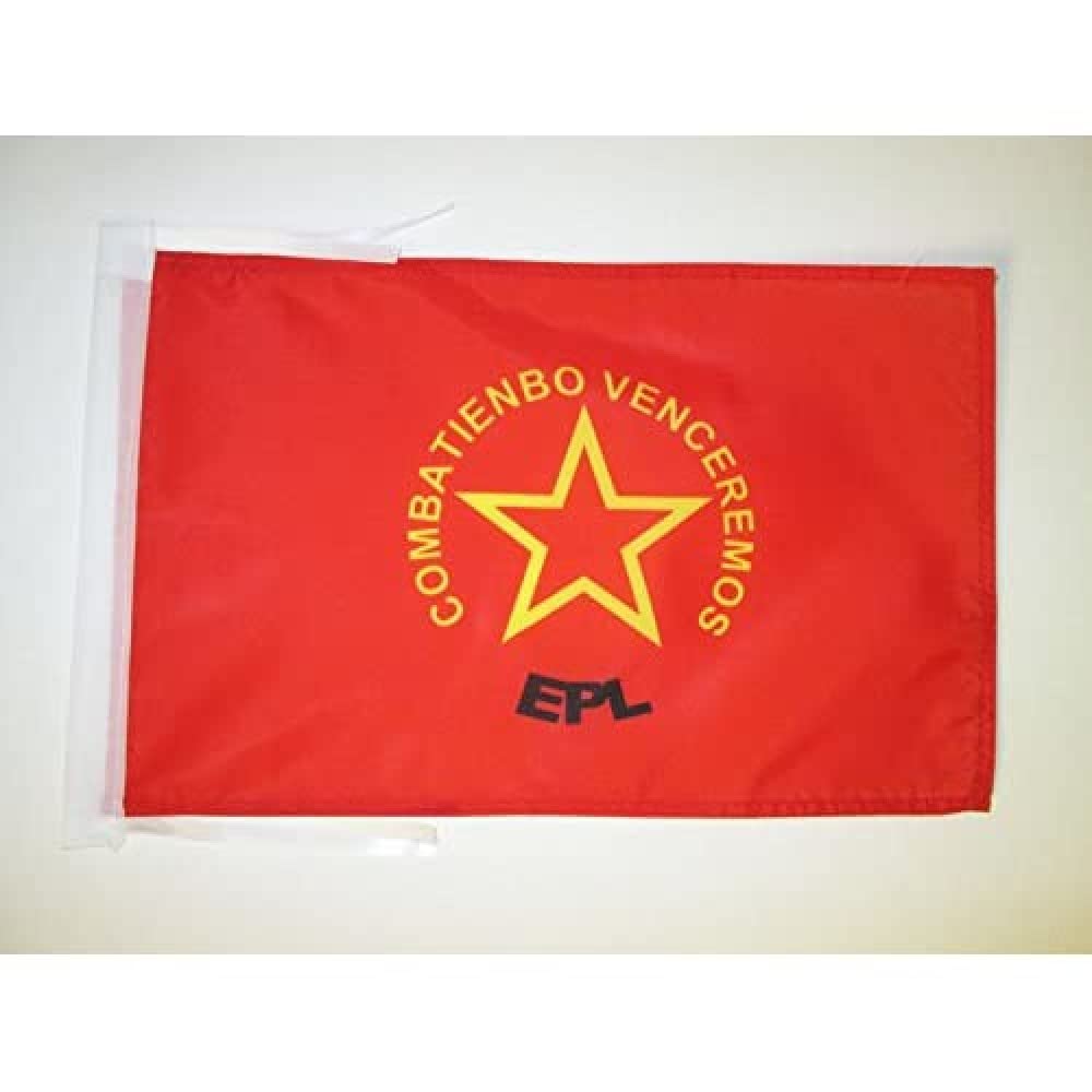 AZ FLAG - Popular Liberation Army of Colombia Flag - 18'' x 12'' - 100% Polyester EPL Small Banner with Two Cords - Fade Resistant - Vivid Colors - 18x12 in - 45x30 Cm โ image 1