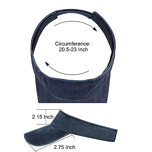 Image of ANDICEQY Sport Sun Visor Hats Adjustable Empty Top Baseball Cap Cotton Ball Caps for Women and Men