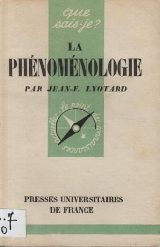 Lyotard jean-f. - La phénoménologie