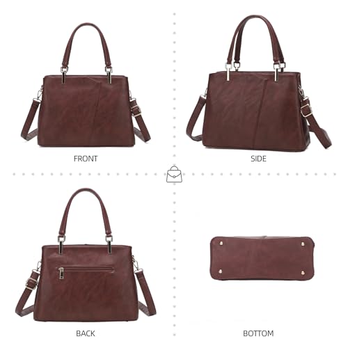 Image of Women's Purses Medium Top Handle Shoulder Hobo Tote Leather Handbag