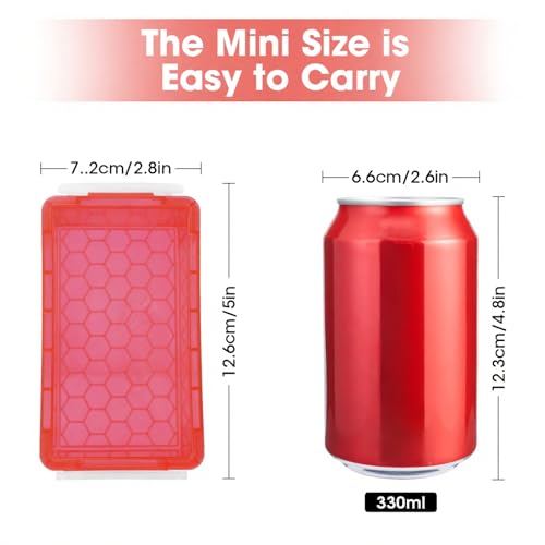 Image of Small Plastic Box, Stackable Mini Storage Bins with Lids|Clear Small Organizer Container|Mini Totes with Lids for Jewelry Beads, Small Crafts Items - 6 Pack