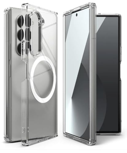 Image of Hybird Shockproof Mobile Back Case Cover for Samsung Galaxy Z Fold 8 Ultra 5G Clear Ceas with Magnetic Support Anti Yellow Slim Back Cover Case Galaxy Z Fold8 Ultra 5G Cover