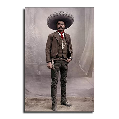 Zbin Emiliano Zapata Color Portrait Wall Art Canvas Print Posters Home Decor Painting Pictures Living Room Bedroom Decorative Poster 16x24inch Frameless Zbin Emiliano Zapata Color Portrait Wall Art Canvas Print Posters Home Decor Painting Pictures Living Room Bedroom Decorative Poster 16x24inch Frameless
