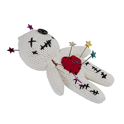 Patygr 19 Pcs Voodoo Dolls Set With Creepy Doll Halloween Scray Ghost Plush Pin Holder Horror Unique Funny Christmas Ornaments Fidget Toys Gift(Knitwear,White) #TOP5