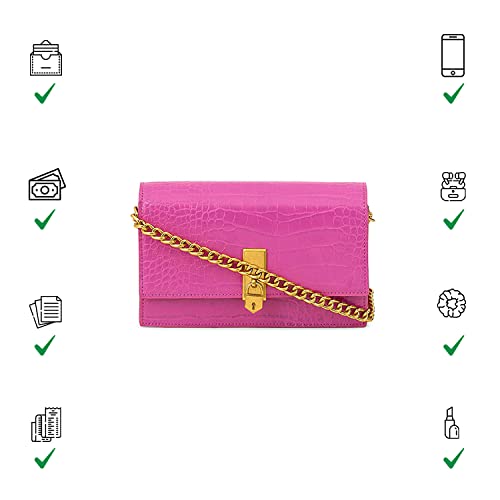 Image of Miraggio Mila Women's Shoulder Sling Clutch - Pink