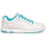KR Strikeforce Y-021-030 Satin Bowling Shoes, White/Aqua, Size 3