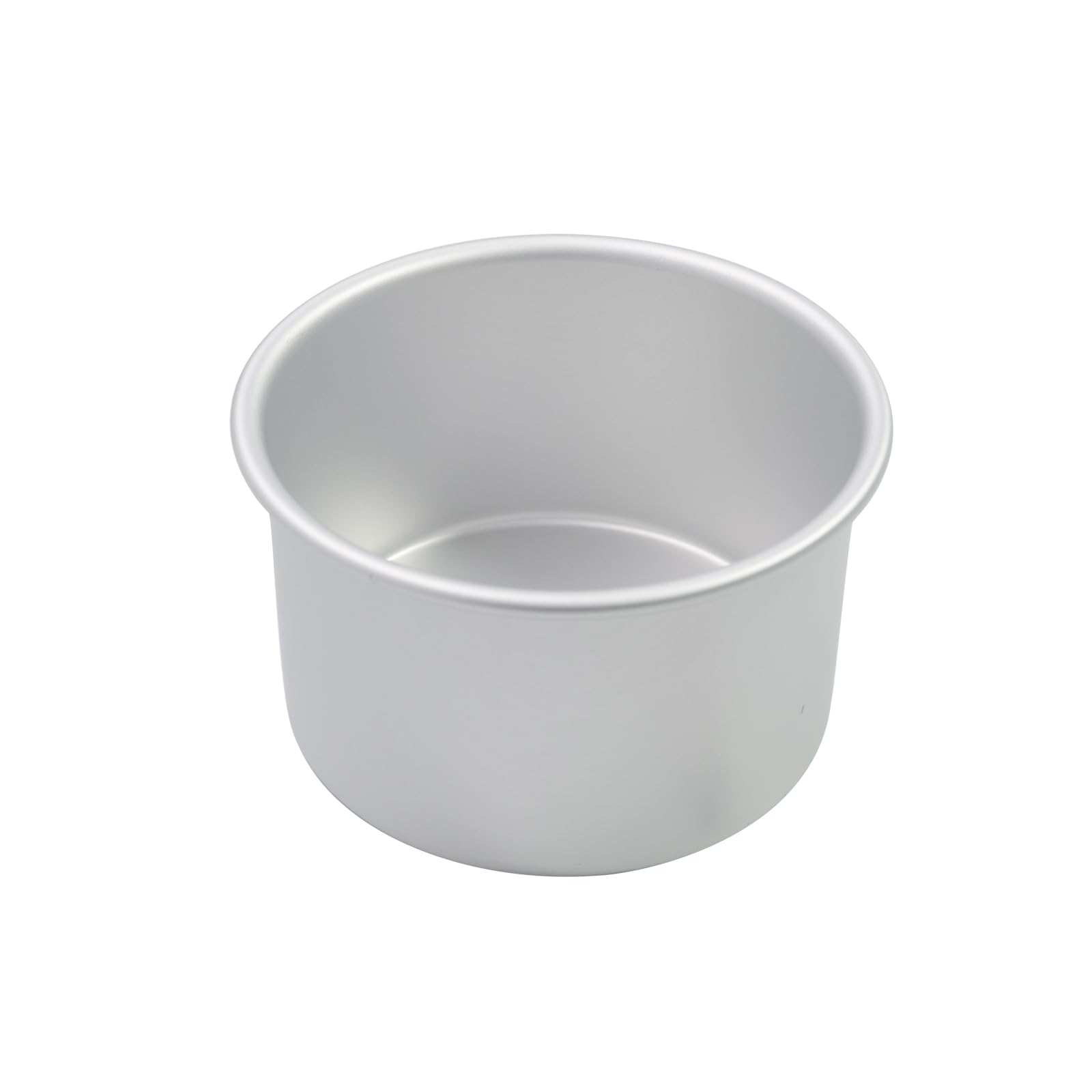 Molde redondo de aluminio para tartas de 6 x 4 pulgadas, moldes de aluminio anodizado, molde para tartas de capas, molde para hornear para pastel de cumpleaños, pastel de fiesta, plateado