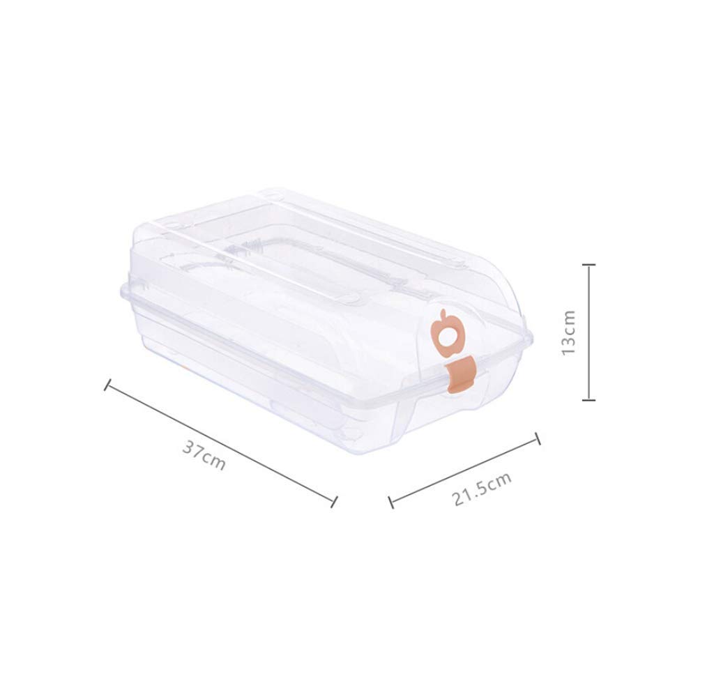 Scatola per scarpe Scatola portaoggetti in plastica trasparente a prova di polvere Clamshell fondo fondo contenitore di finitura (fibbia rosa) 6 pezzi