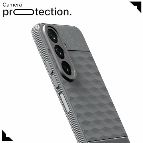 Image of Pikkme Back Cover for Samsung Galaxy M47 5G / A27 5G Camera Protection 3D Hexa Cube Design Silicone Protective Bumper Case (Grey)