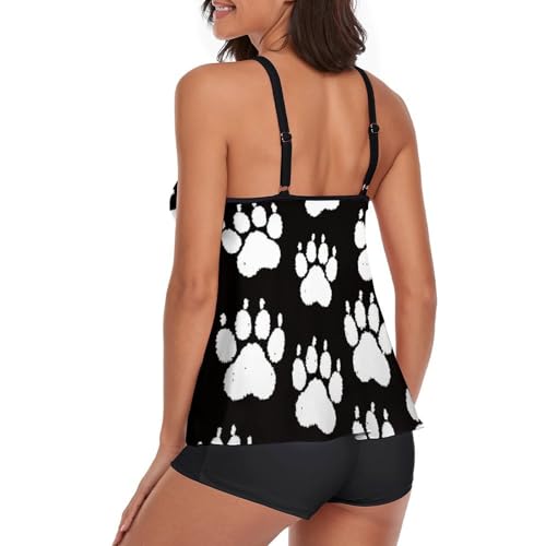 Tankini Femme Shorty Maillot de Bain 3 Pièces et Robe de Plage Chic