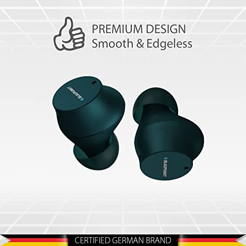 Image of Blaupunkt Germany's BTW25 Bass Pro Truly Wireless Bluetooth Earbuds with Premium Sound, Type C Fast Charging in Ear Headphones with Mic, Green