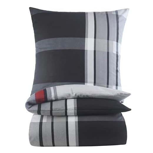 biberna 0077144 Kopfkissenbezug Feinjersey, gekämmte Baumwolle, superweich 2x 40x80 cm, schwarz 7 BaSaTex Feinbiber Winter Bettwäsche warme und kuschelige Bettgarnitur und Kissenbezug 135x200 + 80x80 cm | 100% Baumwolle | Jack - Anthrazit Grau Rot