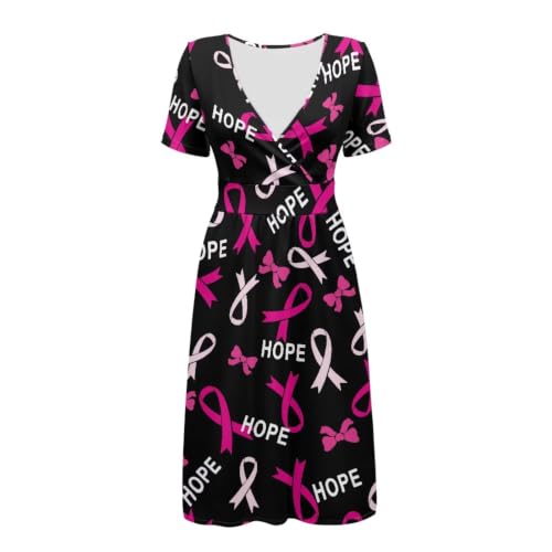 Image of Women's Summer Dresses Short Sleeve Formal Dresses with Pockets | Lightweight polyester fabric delivers cool airflow during hot summer outdoor activities
