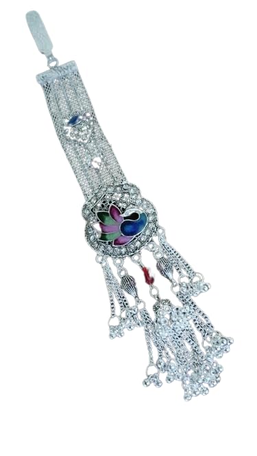 Yagyavalkya Silver Saree Waist Challa Juda Key Chain Designer Vintage Hanging Bells Peacock Style Keyring Ethnic & Jewellry for Women/Girls (DESIGN 15) (B0CKWDS7BR) Amazon Price History, Amazon Price Tracker