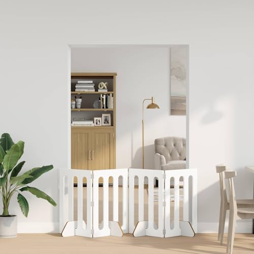 Enclos pliant sans perçage pour chien et chat modulable blanc
