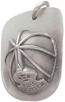 SHOP AWARDS AND GIFTS Firefighter Helmet Keychain, Fire Department Thank You Graduation Appreciation Gifts, Antique Pewter,
