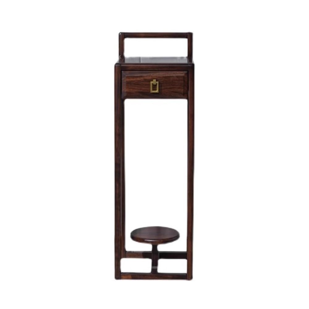 ZENY896V Home New Chinese with Drawer Ebony Flower Rack, for Indoor Household Bonsai Stand Decor(Large)