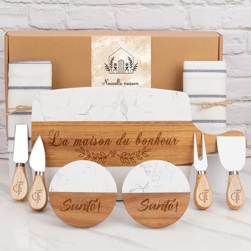 Cadeau Cremaillere,Idée cadeau crémaillère, Paniers-cadeaux uniques pour nouvelle maison, nouveaux propriétaires, couples, femmes, Cadeaux pour nouveaux propriétaires