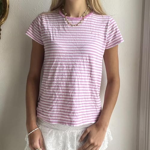 Image of Vintage Oversized Flower Graphic Tees Cute Surfboard Palm Baggy T-Shirts Summer Preppy Beach Tops Teen Girls Clothes