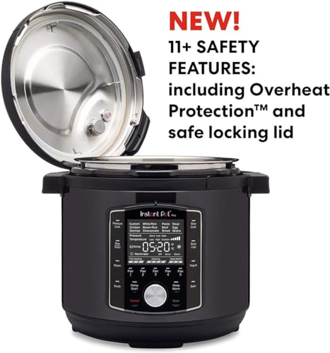 Instant Pot Pro 10 in 1 Electric Multi Cooker 1200W 7.6L - Pressure Cooker, Slow Cooker, Rice Cooker, Steamer, Sauté Pan, Steriliser, Yoghurt Maker, Sous Vide Device - Black Stainless Steel - immagine 3