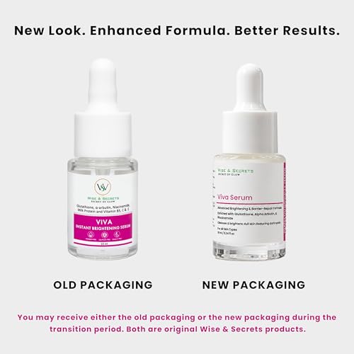 Image of WISE & SECRETS Viva Instant Whitening Serum - 10 ML || Brightening & Radiance Booster ||Enriched with Vitamin B5, C, E
