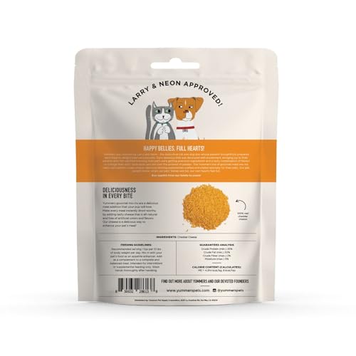 Image of Yummers Premium Cheddar Cheese Meal Mix-Ins, 2.5 oz - Flavor Dog Food Topper for Dry Food - Add Ins, Meal Toppers, Treat Mix - Freeze-Dried for Maximum Flavor - All-Natural & Free of Preservatives