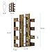 Tribesigns 12-Shelf Bookcase, Vintage Tree Bookshelf Book Rack Display Shelf Storage Organizer for CDs, Records, Books, Home Office Deco (Retro Brown)