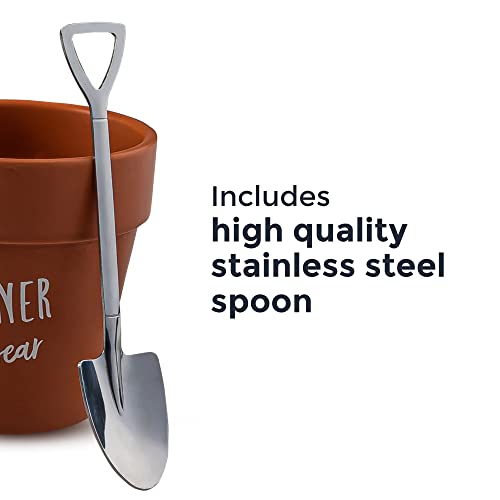 Upper Midland Products Gardener Mug Coffee Plant Novelty Ceramic Mug & Shovel Spoon Gifts for Gardener Women, Man, Son & Daughter present for Nature Lovers, Holidays, Birthday Gifts - Image 3