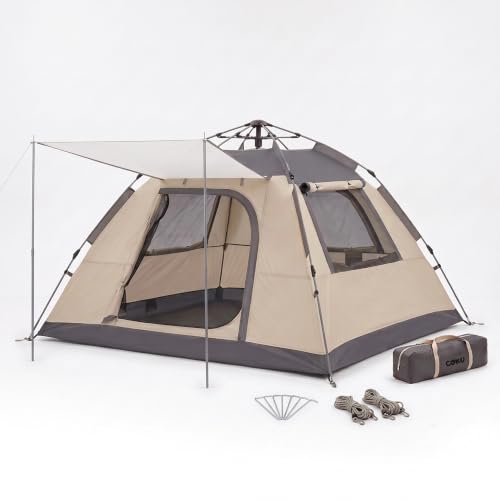 Image of Coku Automatic Camping Tent for 6 Person, Instant Pop-Up Waterproof Tent with UV Protection, Lightweight Portable Outdoor Tent for Camping, Hiking, Trekking, Beach & Travel