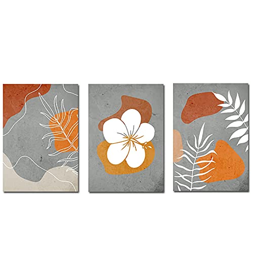 Art mural botanique affiche végétale triptyque 70x100 cm pour decoration salon