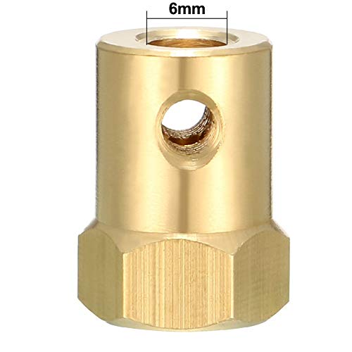 Acoplamiento de eje hexagonal de 6mm con conector para motor y piezas de robot 6