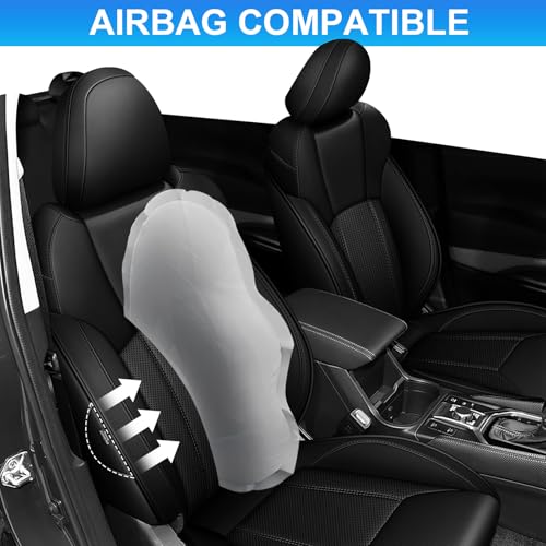 Image of IKABEVEM Custom Fit Seat Covers for Subaru Forester 2019-2024, Full Set Faux Leather Car Seat Covers, Waterproof Seat Protector, Airbag Compatible, Fully Covered Interior Seat Covers Black