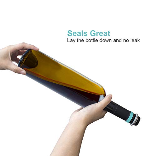 Wine Stoppers EZBASICS Wine Saver Pump with Wine Bottle Stoppers, Stainless Steel Pump + 2 Wine Stoppers