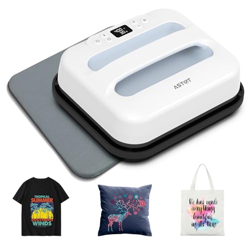 AST&T Heat Press Machine 12' x 10' Portable & Easy Heat Press for T-Shirts, Pillows, Tote Bags &...
