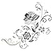 RoomMates RMK2783GM Black and White Flower Scroll Peel and Stick Giant Wall Decals