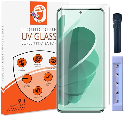 Image of UV Advanced Tempered Glass Screen Protector Guard Compatible For Redmi Note 14 Pro 5G / Note 14 Pro Plus 5G (6.67 Inch, Pack of 1) Full UV Curved Case Friendly HD Clarity