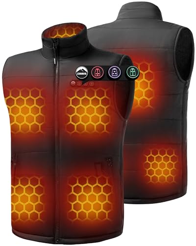 ARRIS Graphene-Enhanced Heated Vest with Patented Size Adjustable Design, 7.4V Electric Heating Vest with Battery and Charger for Men and Women