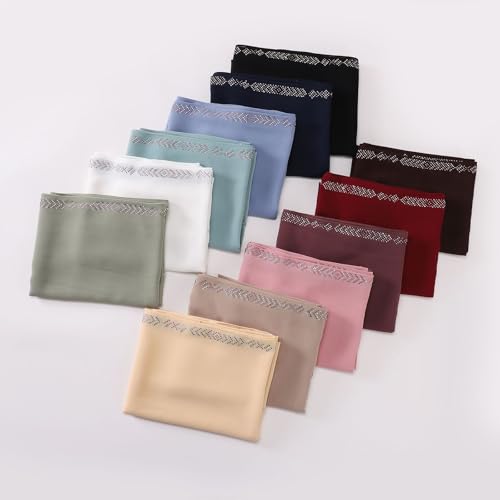 BILIKEYU Womens Lightweight Chiffon Scarves Prints Solid Color Soft Wrap Scarves Head Shawl Head Wrapping Gifts4
