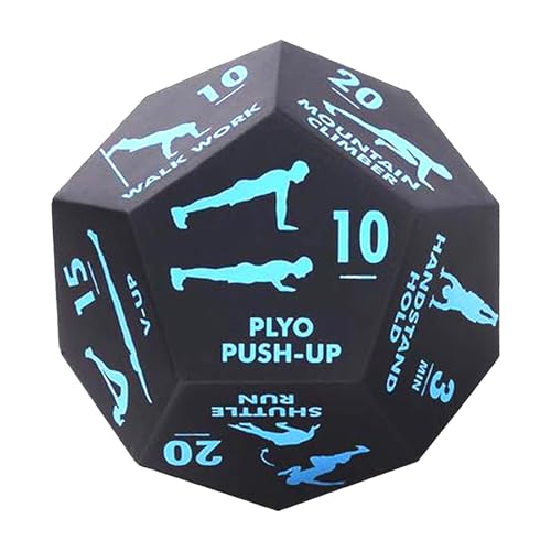 Rrlihjgu Fitness Dice - 12-Seitiger Übungswürfel Für Heimtraining | Sportgerät Für Zuhause Yoga Dehnübungen Liegestütze Ausfallschritte Rrlihjgu Fitness Dice - 12-Seitiger Übungswürfel Für Heimtraining | Sportgerät Für Zuhause Yoga Dehnübungen Liegestütze Ausfallschritte