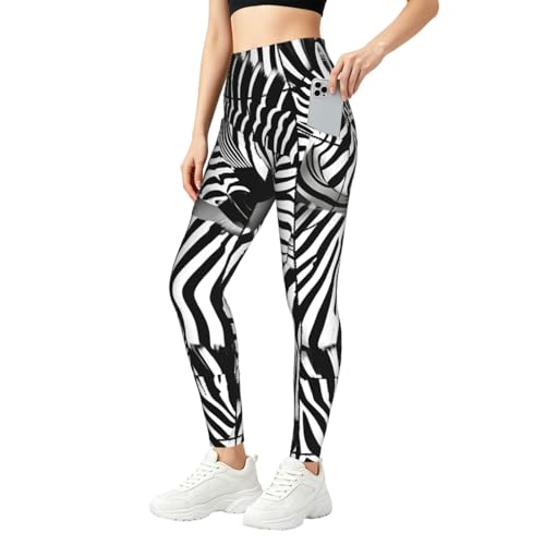 Pantalones de yoga para mujer Yyoretp con estampado de cebra ideales para correr